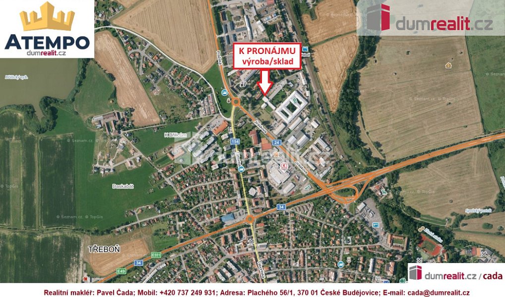 Pronájem výrobních prostor 913 m², Třeboň – náhled fotky 2