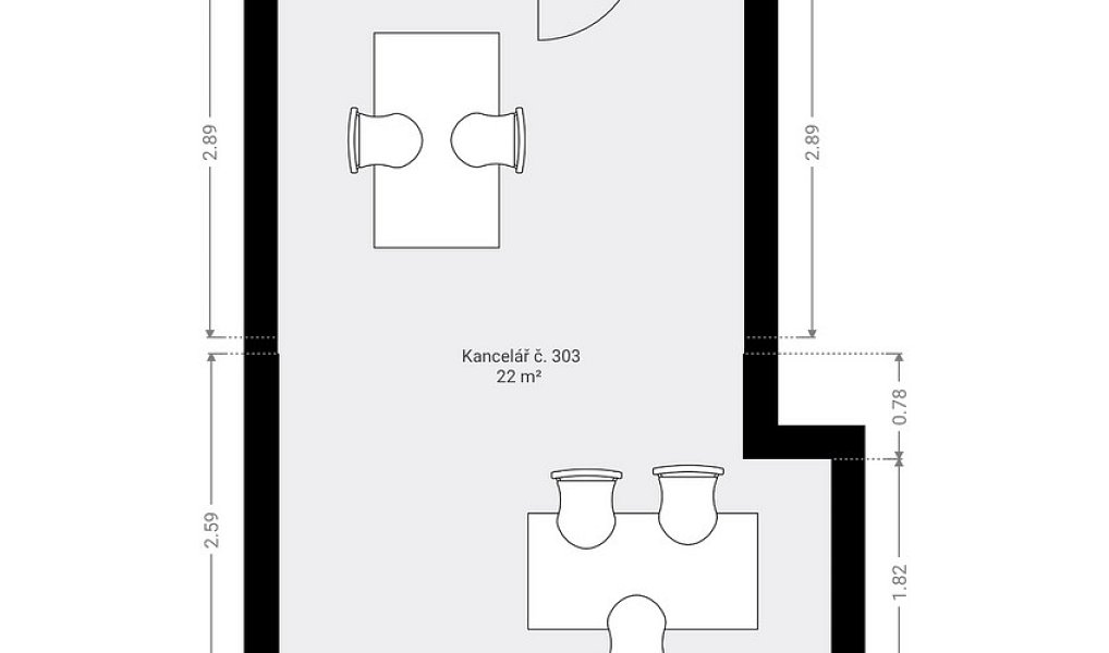 Pronájem kanceláře 22 m², Plzeň – náhled fotky 3