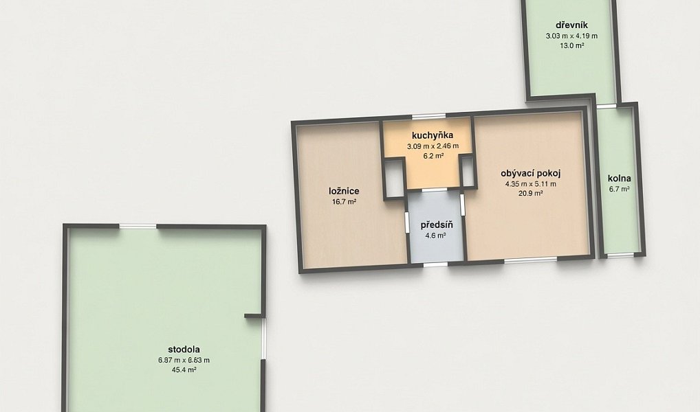 Prodej chaty/chalupy 48 m² s pozemkem 722 m², Merklín – náhled fotky 9