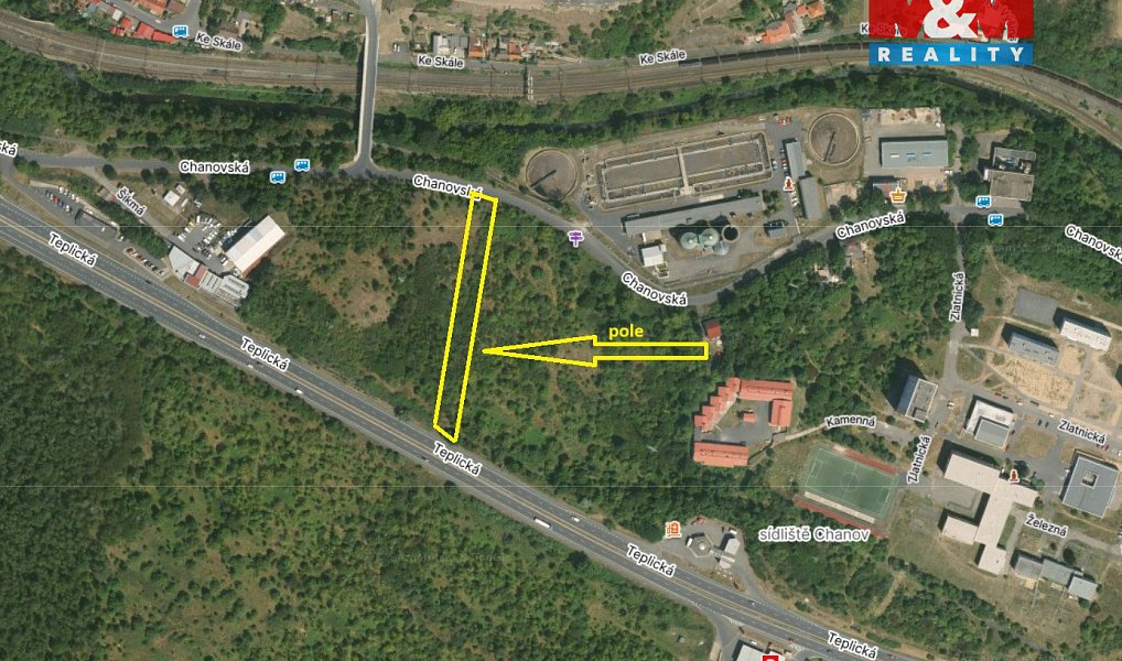 Prodej pole 2 383 m², Most – náhled fotky 3