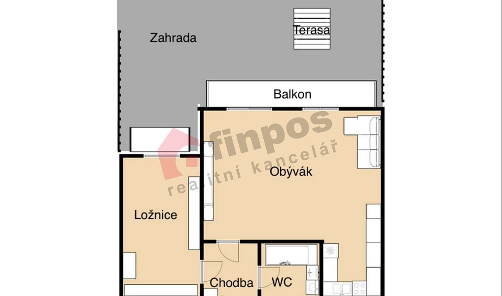Pronájem bytu 2+kk 52 m², Praha – náhled fotky 12
