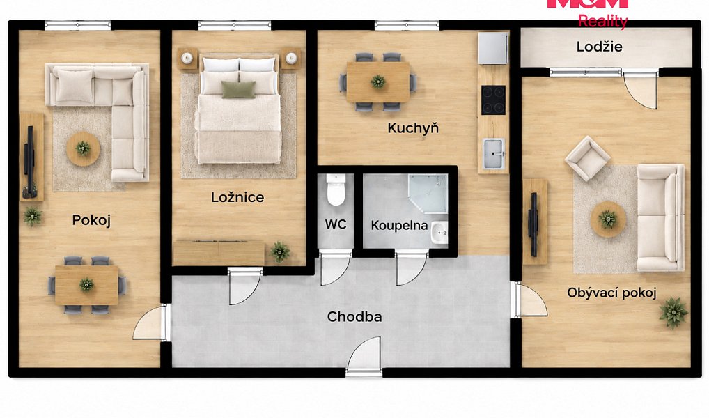 Prodej bytu 3+1 73 m², Pardubice – náhled fotky 8