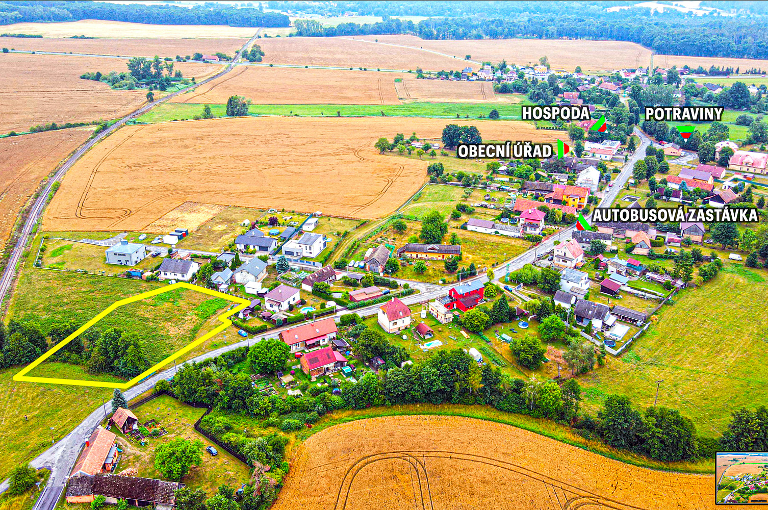 Prodej stavebního pozemku 2 867 m²