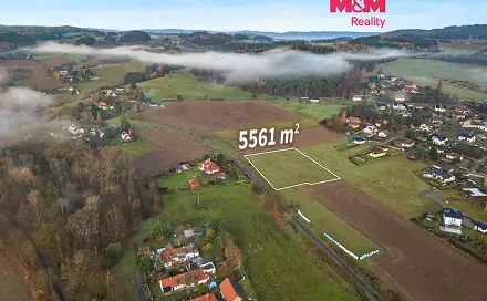 Prodej stavebního pozemku 5 561 m², Drevníky, okres Příbram