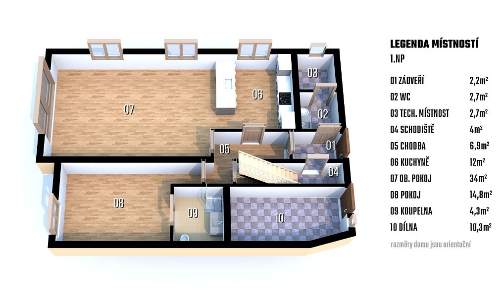 Prodej domu 160 m² s pozemkem 372 m², Okříšky – náhled fotky 33