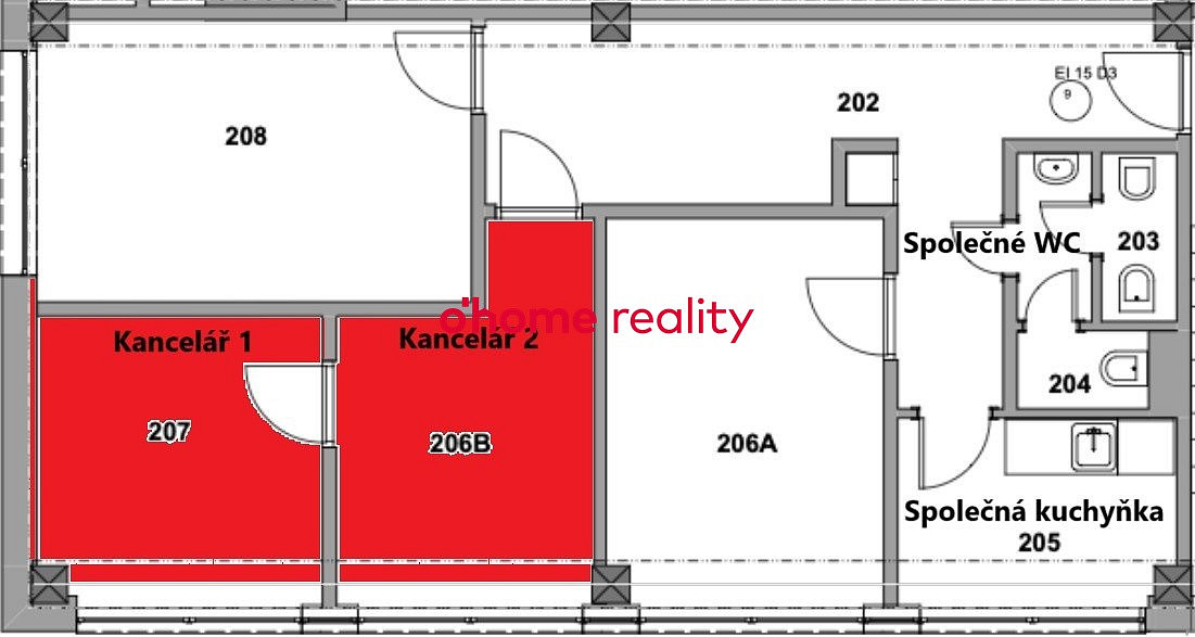 Pronájem kanceláře 20 m² – fotografie 3