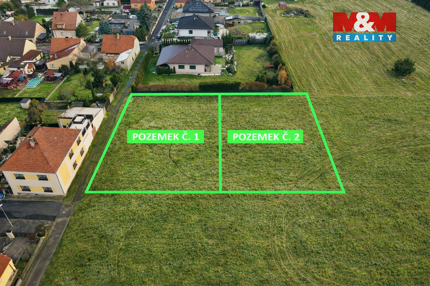 Prodej stavebního pozemku 941 m² – pohled 3