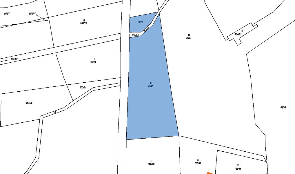 Prodej komerčního pozemku 773 m², Hluboš – náhled fotky 2