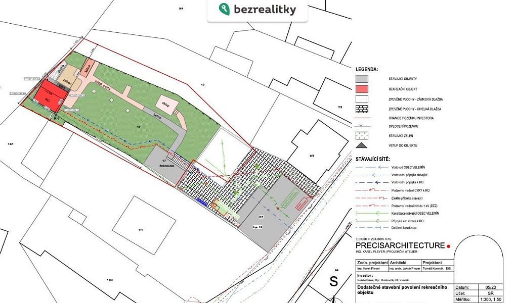 Prodej pozemku, 800 m², Litoměřice, Velemín