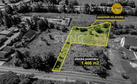 Prodej stavebního pozemku 1 406 m², Ostrava - Bartovice