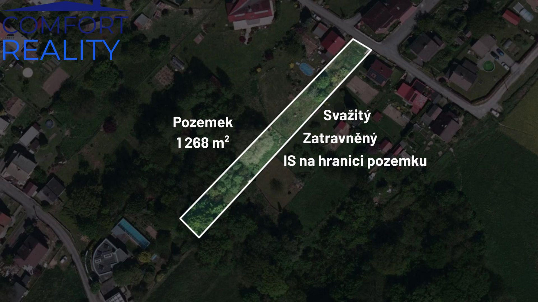 Prodej stavebního pozemku 1 268 m² – fotografie 2