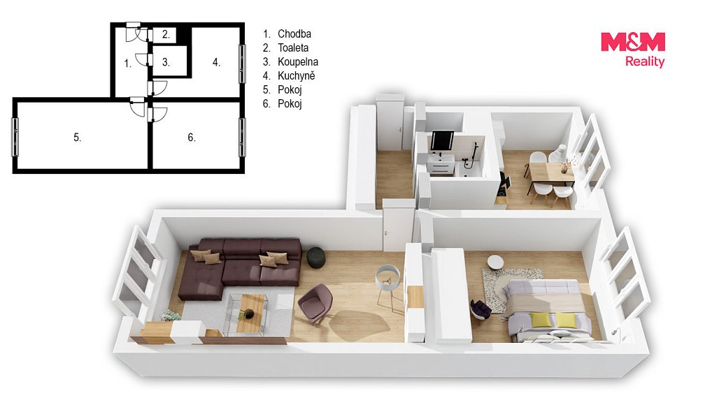 Prodej bytu 2+1 52 m², Nová Pec – náhled fotky 9