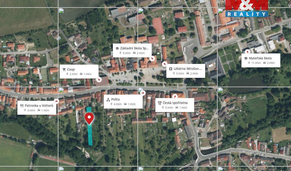 Prodej stavebního pozemku 993 m², Spálené Poříčí – náhled fotky 3
