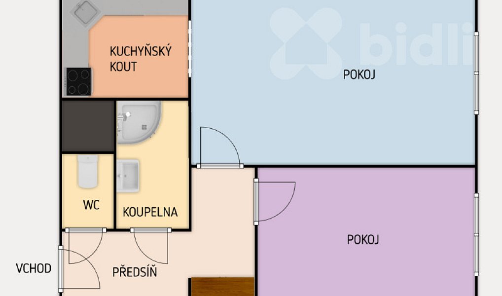 Prodej bytu 2+kk 43 m², Praha – náhled fotky 3