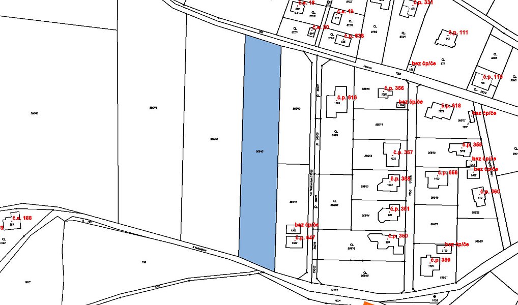 Prodej pole 2 552 m², Pyšely – náhled fotky 2