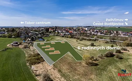 Prodej stavebního pozemku 9 644 m², Tábor - Měšice