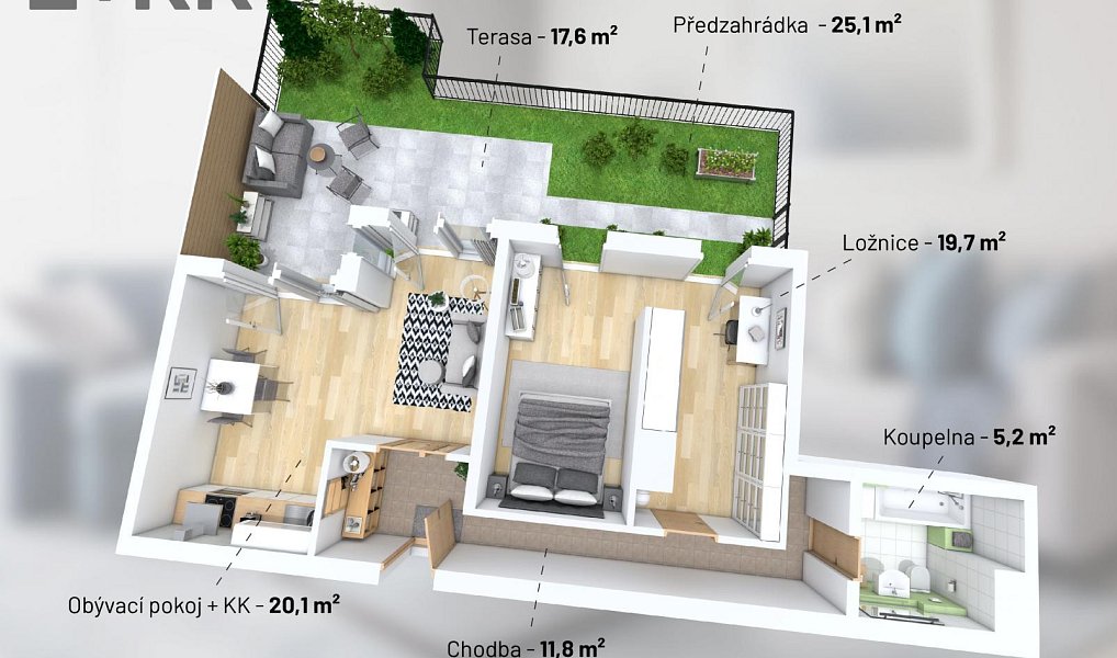 Prodej bytu 2+kk 101 m², Praha – náhled fotky 5