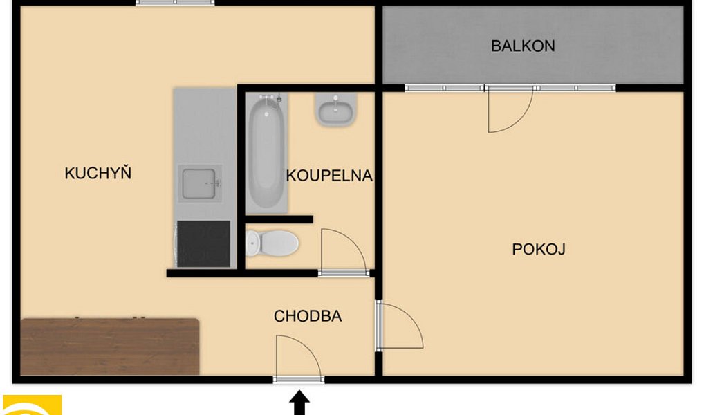Prodej bytu 1+1 39 m², Plzeň – náhled fotky 2