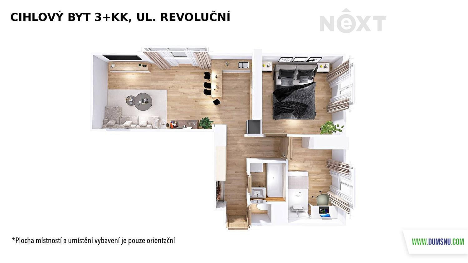 Pronájem bytu 3+kk 55 m² — photo 3