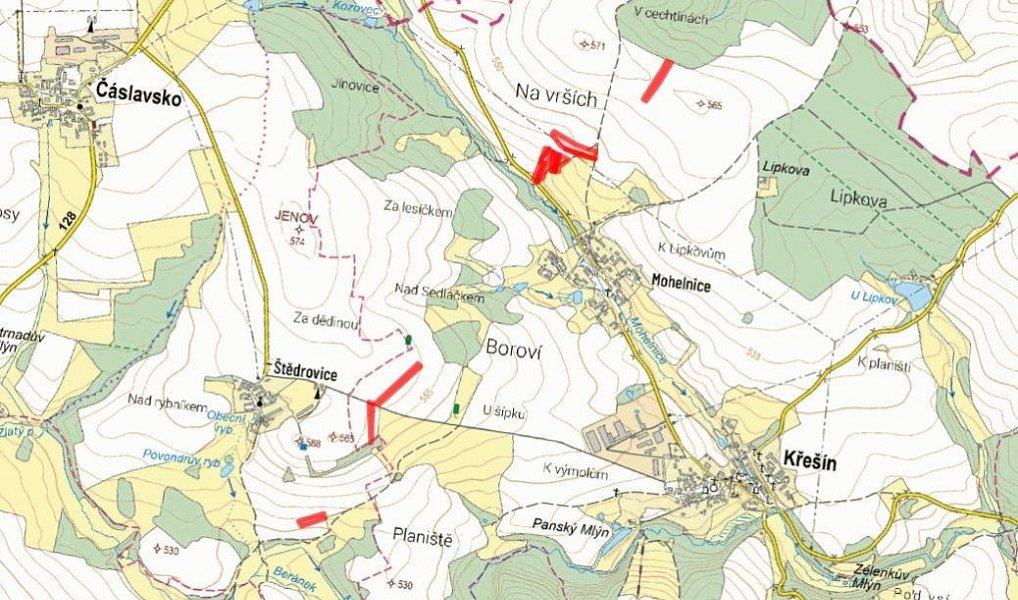 Prodej pole 24 814 m², Křešín – náhled fotky 4