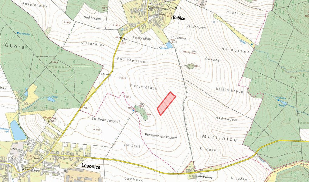 Prodej pole 13 981 m², Babice – náhled fotky 2