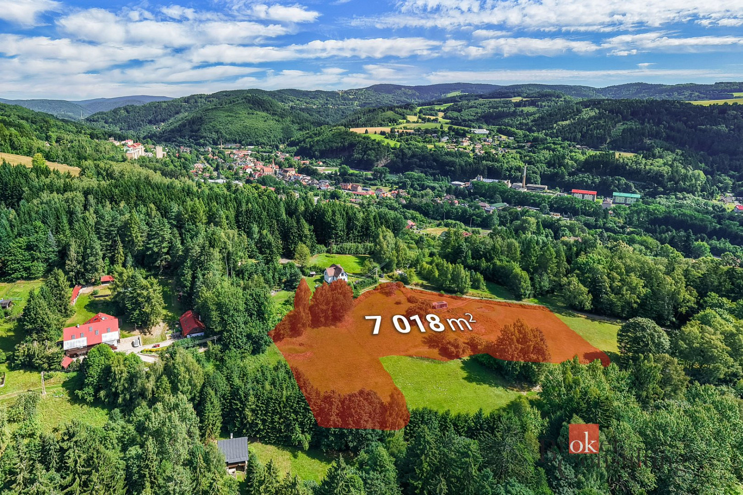 Prodej stavebního pozemku 7 018 m² – fotografie 3