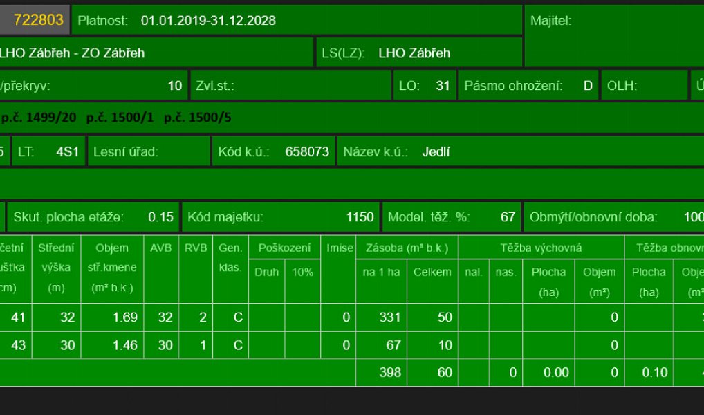 Prodej lesa 10 342 m², Jedlí – náhled fotky 12