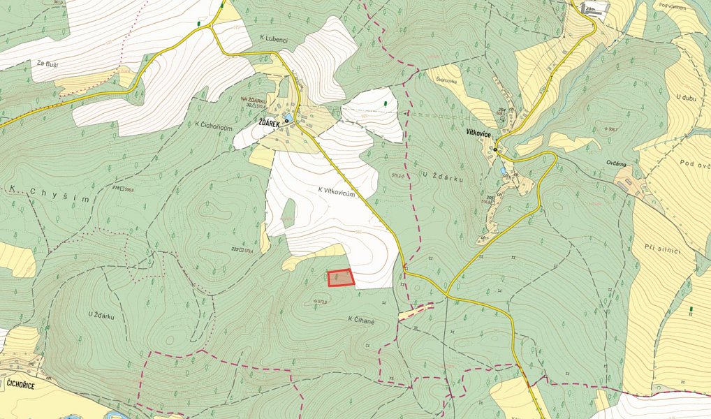 Prodej lesa 7 352 m², Chyše – náhled fotky 2