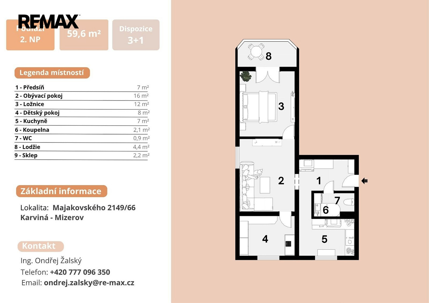 Prodej bytu 3+1 60 m² – fotografie 5