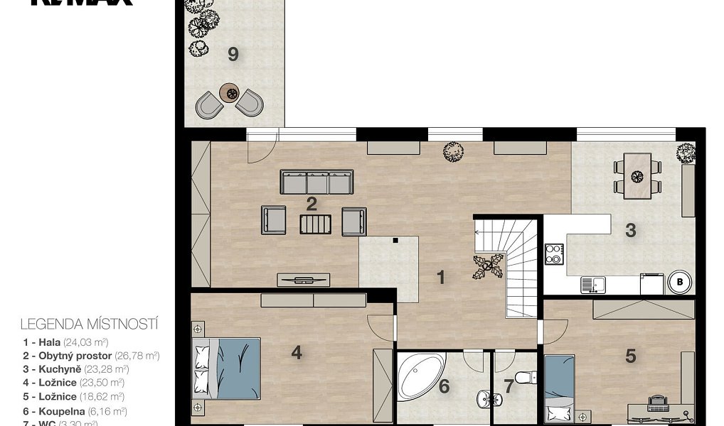Pronájem bytu 3+kk 126 m², Praha – náhled fotky 3