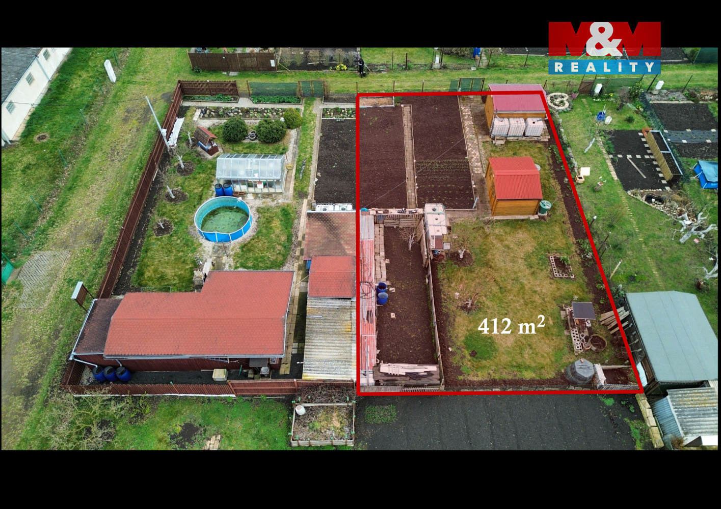 Prodej zahrady 412 m²