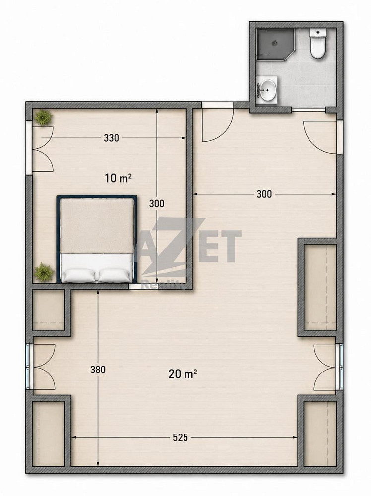 Prodej bytu 2+kk 42 m² – pohled 4