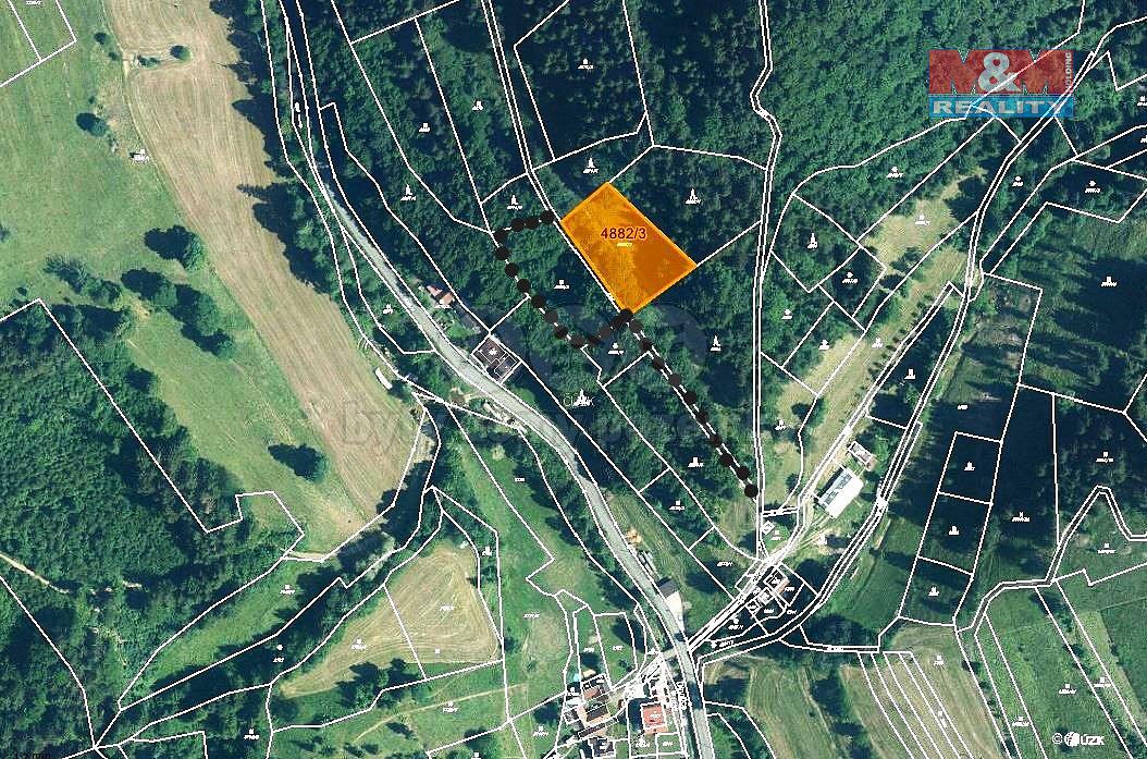 Prodej louky, 3970 m², Halenkov – pohled 3