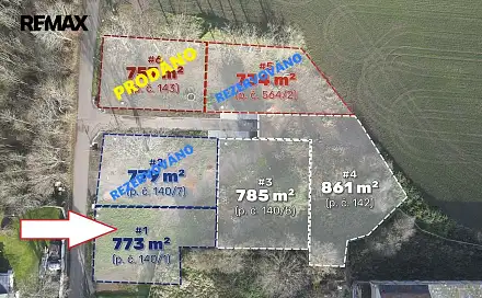 Prodej stavebního pozemku 773 m², Lišnice, okres Most