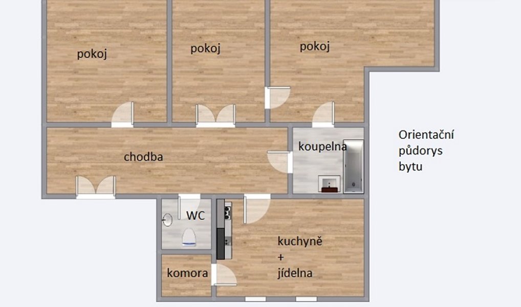 Pronájem bytu 3+1 134 m², Ostrava – náhled fotky 5