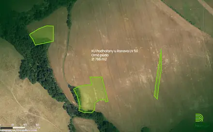 Prodej pole 21 766 m², Podhořany u Ronova, okres Chrudim