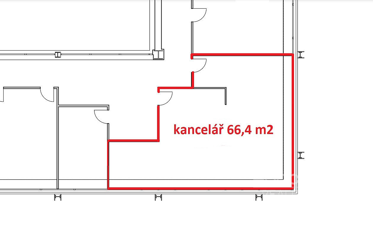 Pronájem kanceláře 66 m² – fotografie 3