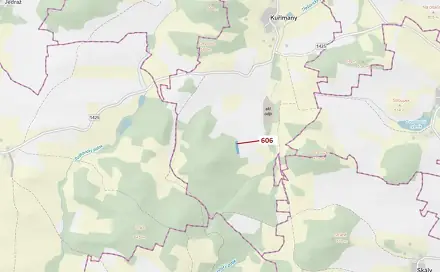 Dražba lesa 2 526 m², Kuřimany
