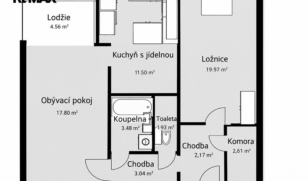 Pronájem bytu 2+1 63 m², Praha – náhled fotky 16