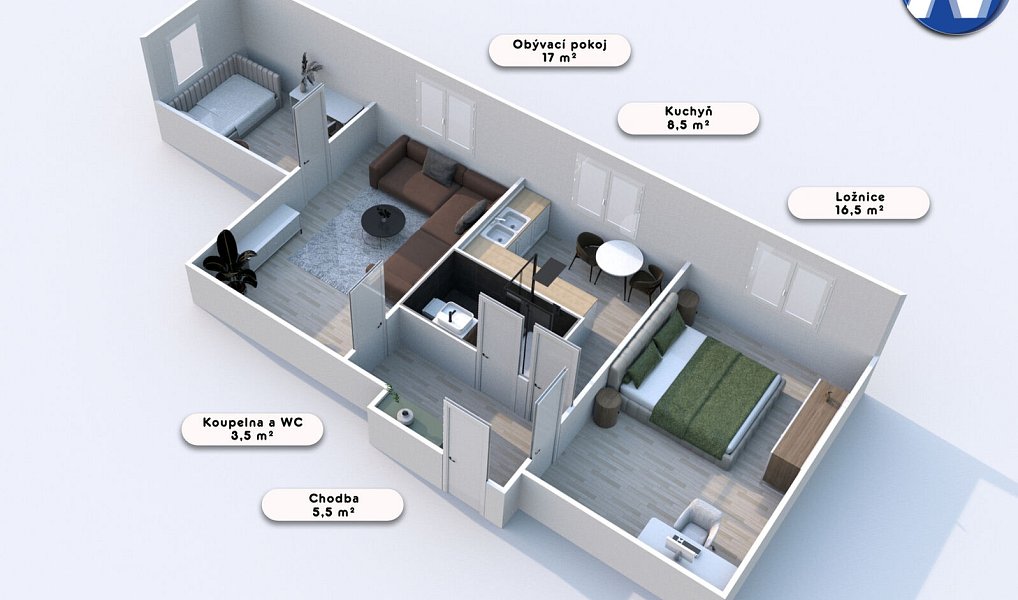 Prodej bytu 3+1 59 m², Vimperk – náhled fotky 4