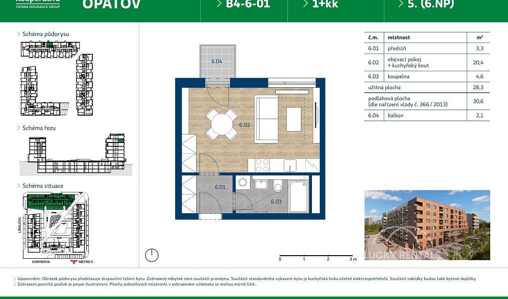 Pronájem bytu 1+kk 31 m², Praha – náhled fotky 28