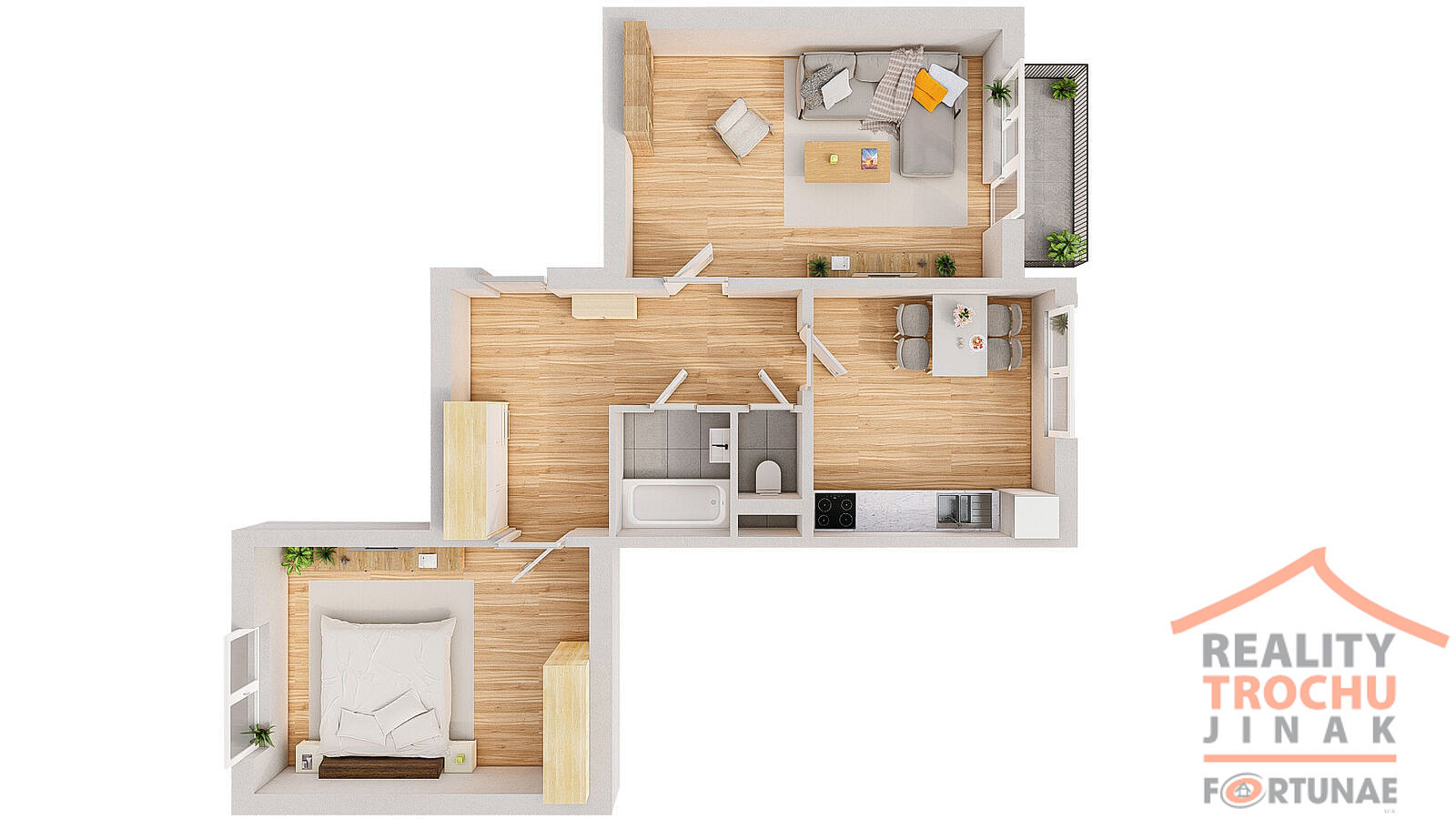 Pronájem bytu 2+1 62 m² – fotografie 2