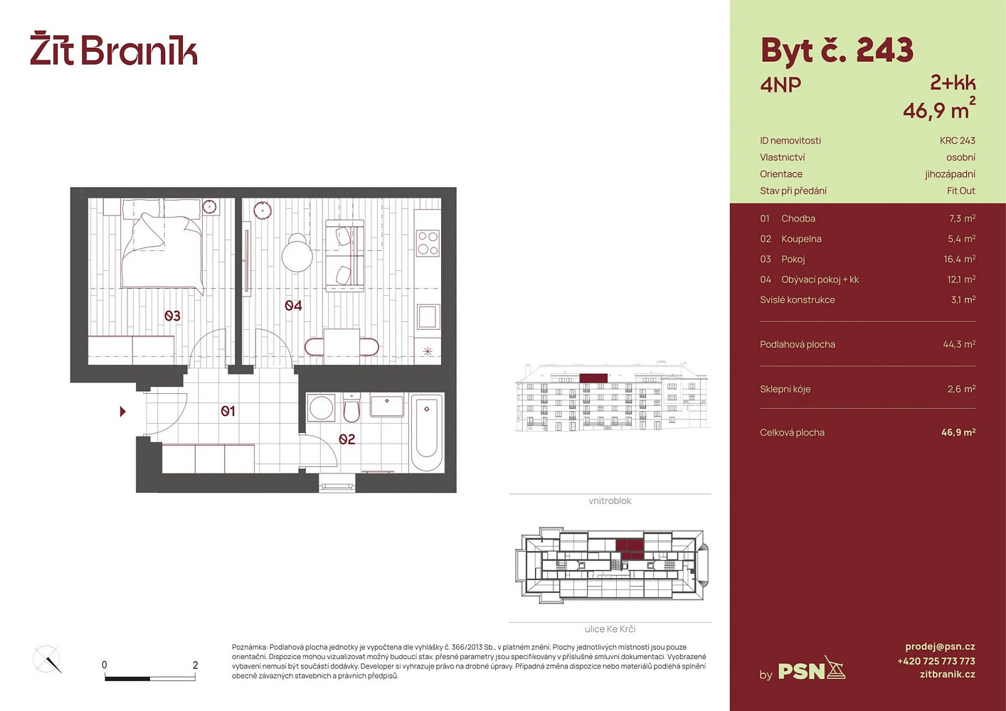Prodej bytu 2+kk 41 m² – fotografie 2