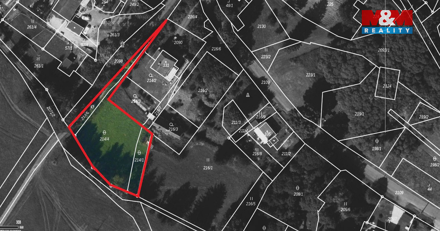 Prodej stavebního pozemku 1 675 m² – fotografie 3