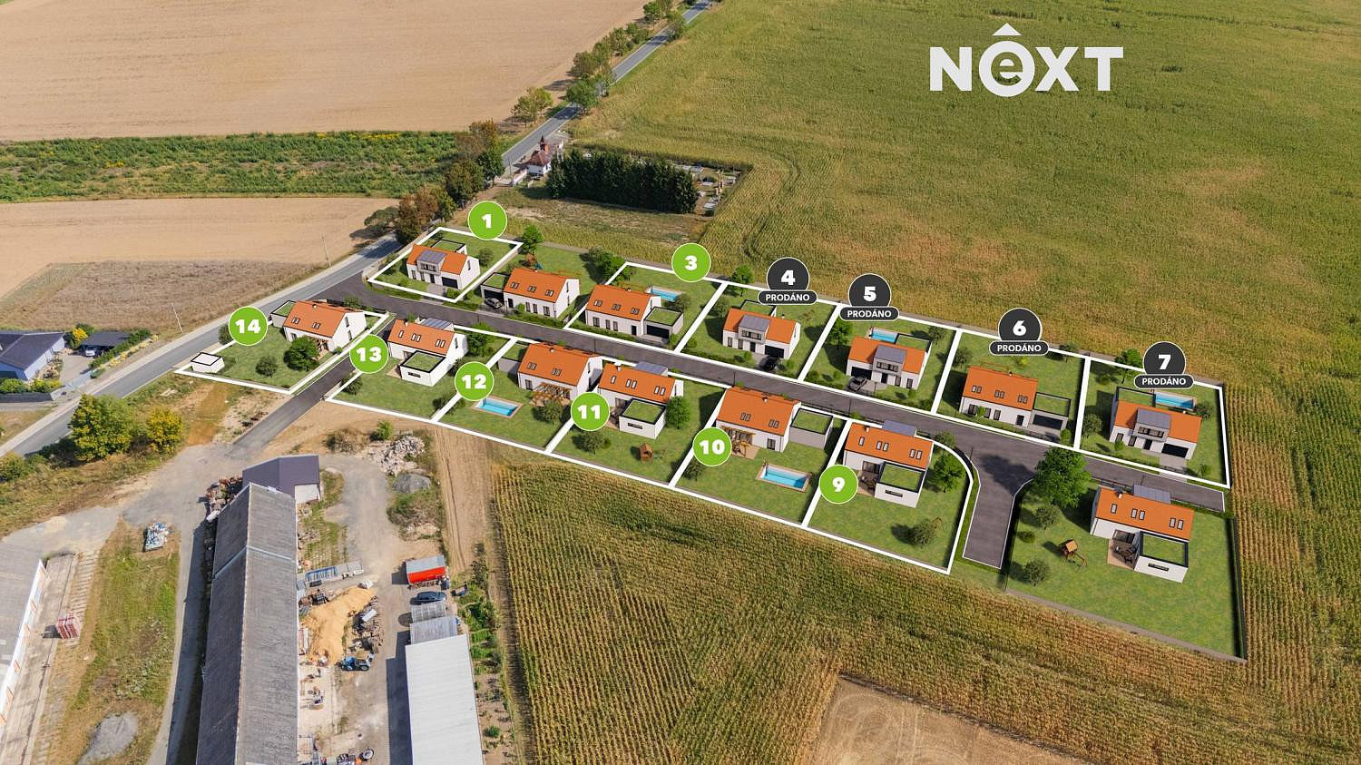 Prodej stavebního pozemku 748 m²