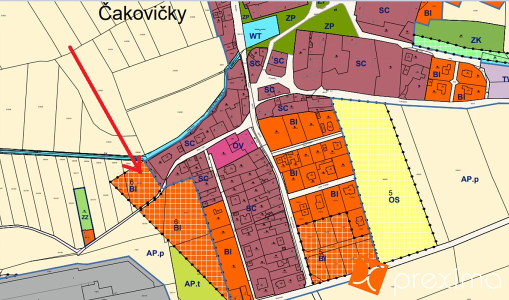 Prodej stavebního pozemku 1 325 m², Čakovičky – náhled fotky 2