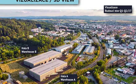 Pronájem skladovacích prostor 3 000 m², Písek