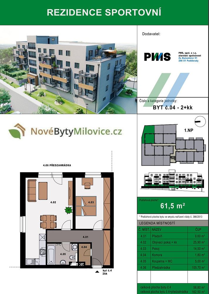 Prodej bytu 2+kk 56 m² – fotografie 2