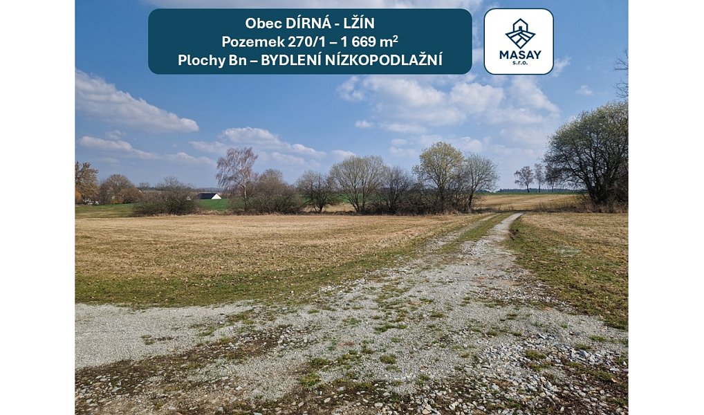 Prodej stavebního pozemku 1 669 m², Dírná – náhled fotky 13
