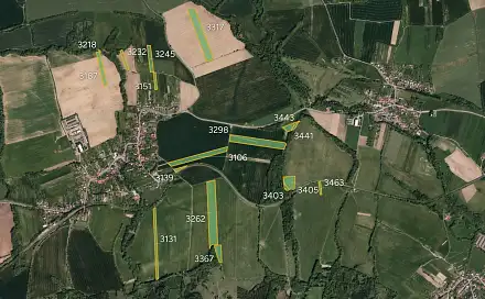 Prodej pole 55 749 m², Osíčko, okres Kroměříž